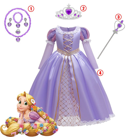 Frozen Girls Costumes Elsa Dress Halloween Party Cosplay Princess Clothes Snow Queen Children Fancy Dress Up Xmas Role Playing