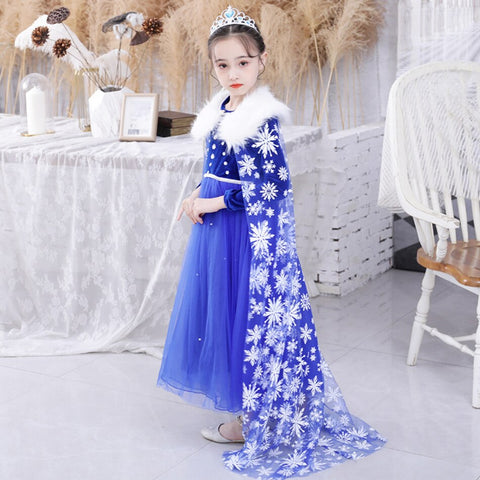 Frozen Girls Costumes Elsa Dress Halloween Party Cosplay Princess Clothes Snow Queen Children Fancy Dress Up Xmas Role Playing