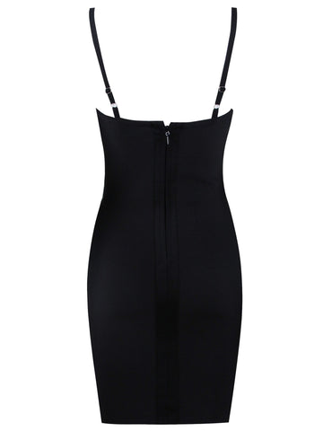 Black Bandage Dress XL Lace Party Dress Woman Elegant Sexy Spaghetti Strap Mini Evening Birthday Club Outfits 2023 Summer