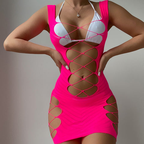 Women&#39;s Sleeveless Sexy Club Party Bandage Dresses Spaghetti Strap Clubwear