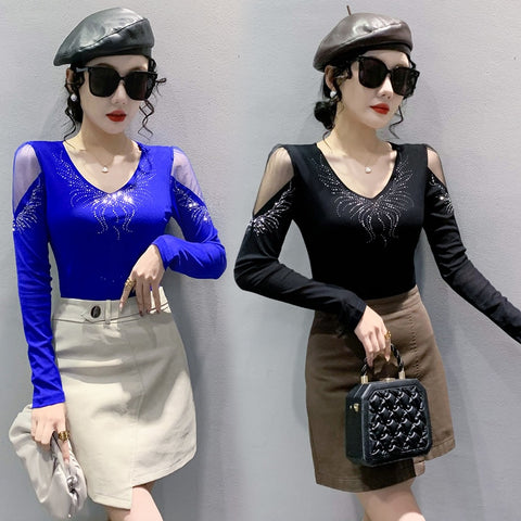 2023 Tidal Current Women Top T-shirt Hollow Out Style Female Spring Summer Sexy Crop Tops Clothes Fashion Clothing Tees Y2k Goth
