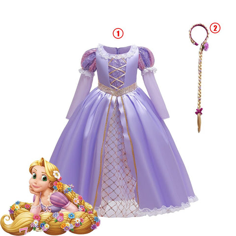 Frozen Girls Costumes Elsa Dress Halloween Party Cosplay Princess Clothes Snow Queen Children Fancy Dress Up Xmas Role Playing