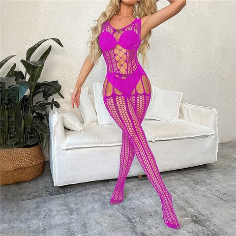 Sexy Bodycon Dress Mesh See Through Hollow Out Fishnet Mini Dress Perspective Party Club Party Beach Dress Tights Dress Lingerie