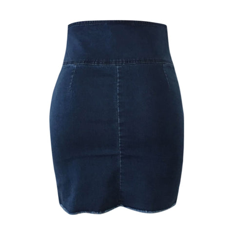 Solid Fashion High Women&#39;s Denim Up Casual Skirt Bodycon Jean Short Waist Lace Skirt Skirts for Teen Girls Mini Skirt Lingerie