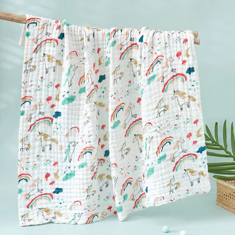6 Layers Muslin Swaddle Baby Blankets Newborn Muslin Swaddle Baby Bedding Custom Blanket Couverture Bebe Emmaillotage