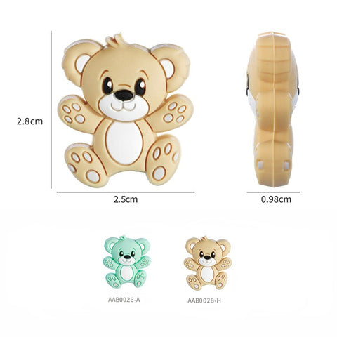 TYRY.HU 5pcs I Love Mom Dad Silicone Beads Baby Products Teething Toys For DIY Jewelry Making BPA Free Mordedor Silicone Beads