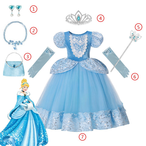 Frozen Girls Costumes Elsa Dress Halloween Party Cosplay Princess Clothes Snow Queen Children Fancy Dress Up Xmas Role Playing