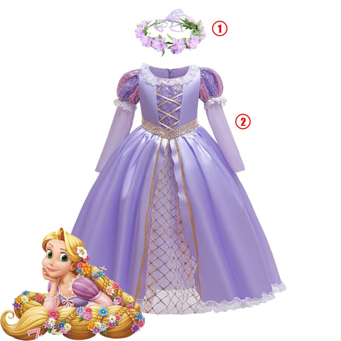 Frozen Girls Costumes Elsa Dress Halloween Party Cosplay Princess Clothes Snow Queen Children Fancy Dress Up Xmas Role Playing