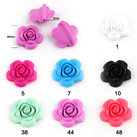 TYRY.HU 5pcs I Love Mom Dad Silicone Beads Baby Products Teething Toys For DIY Jewelry Making BPA Free Mordedor Silicone Beads
