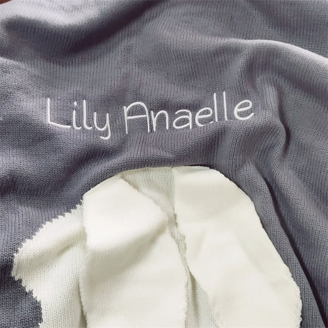 Name Personalised Baby Blankets Knitted Newborn Toddler Blanket For Kid Infant Rabbit Cartoon Plaid Bedding Birthday Gift