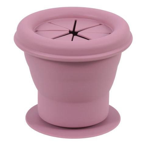 BPA Free Kids Silicone Food Storage Box Solid Color Baby Snack Cup Portable Children Snacks Container With Lid