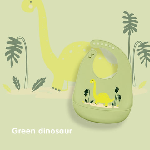 Soft and waterproof baby silicone scarf  cute cartoon print  baby items boys and girls adjustable bibs burp cloths