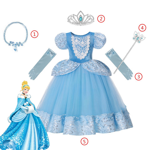 Frozen Girls Costumes Elsa Dress Halloween Party Cosplay Princess Clothes Snow Queen Children Fancy Dress Up Xmas Role Playing