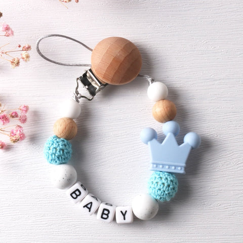 Personalize Name Mouse Head Dummy Clip Pacifier Clips Baby Silicone Pacifier Holder Chain Baby Attache Sucette Gift