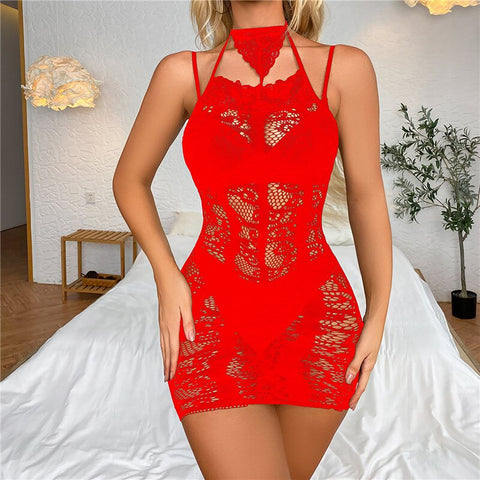 Sexy Bodycon Dress Mesh See Through Hollow Out Fishnet Mini Dress Perspective Party Club Party Beach Dress Tights Dress Lingerie