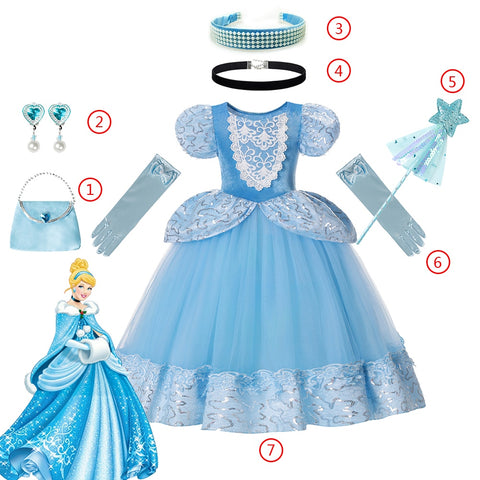 Frozen Girls Costumes Elsa Dress Halloween Party Cosplay Princess Clothes Snow Queen Children Fancy Dress Up Xmas Role Playing