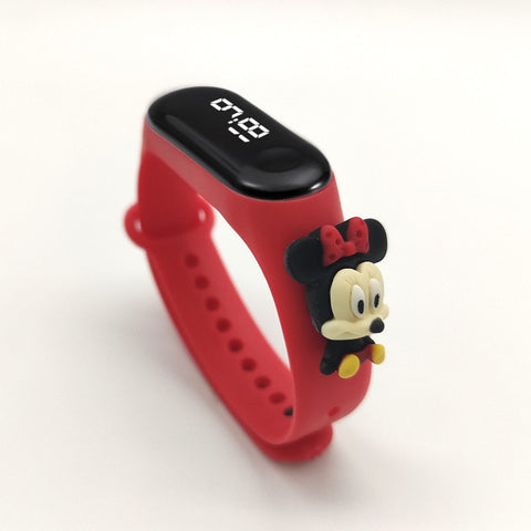 Marvel Batman SpiderMan Iron Man Action Figure Toys Children Anime LED Sports Watch Baby Boys And Girls Waterproof Touch Watch