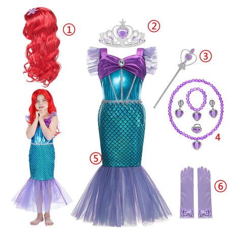 Frozen Girls Costumes Elsa Dress Halloween Party Cosplay Princess Clothes Snow Queen Children Fancy Dress Up Xmas Role Playing