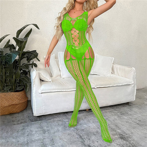 Sexy Bodycon Dress Mesh See Through Hollow Out Fishnet Mini Dress Perspective Party Club Party Beach Dress Tights Dress Lingerie
