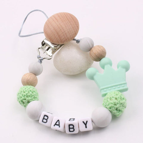 Personalize Name Mouse Head Dummy Clip Pacifier Clips Baby Silicone Pacifier Holder Chain Baby Attache Sucette Gift