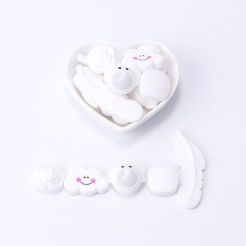 TYRY.HU 5pcs I Love Mom Dad Silicone Beads Baby Products Teething Toys For DIY Jewelry Making BPA Free Mordedor Silicone Beads