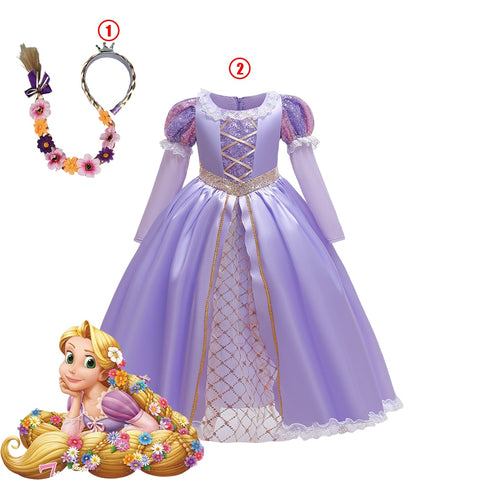 Frozen Girls Costumes Elsa Dress Halloween Party Cosplay Princess Clothes Snow Queen Children Fancy Dress Up Xmas Role Playing
