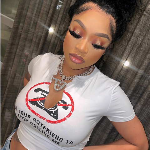 XIKTOP Printed Crop Top Women Summer Sexy V-Neck Skinny T-shirts Y2K Clothes All-Matching Stylish Corset Top Solid Casual