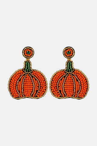 Beads Detail Pumpkin Shape Dangle Earring