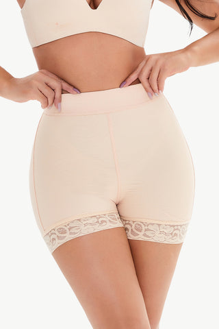 Full Size Pull-On Lace Trim Shaping Shorts