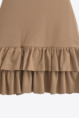 Strapless Ruffle Hem Dress