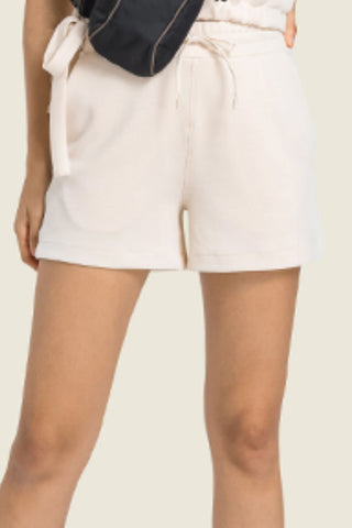 Drawstring Elastic Waist Sports Shorts with Pockets