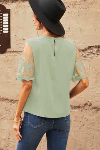 Half Sleeve Round Neck Blouse