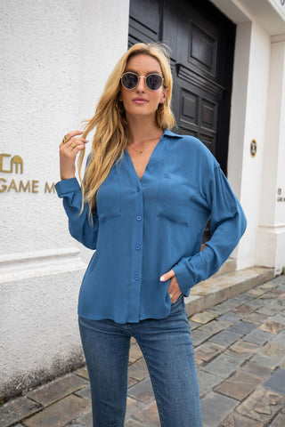 Johnny Collar Long Sleeve Shirt
